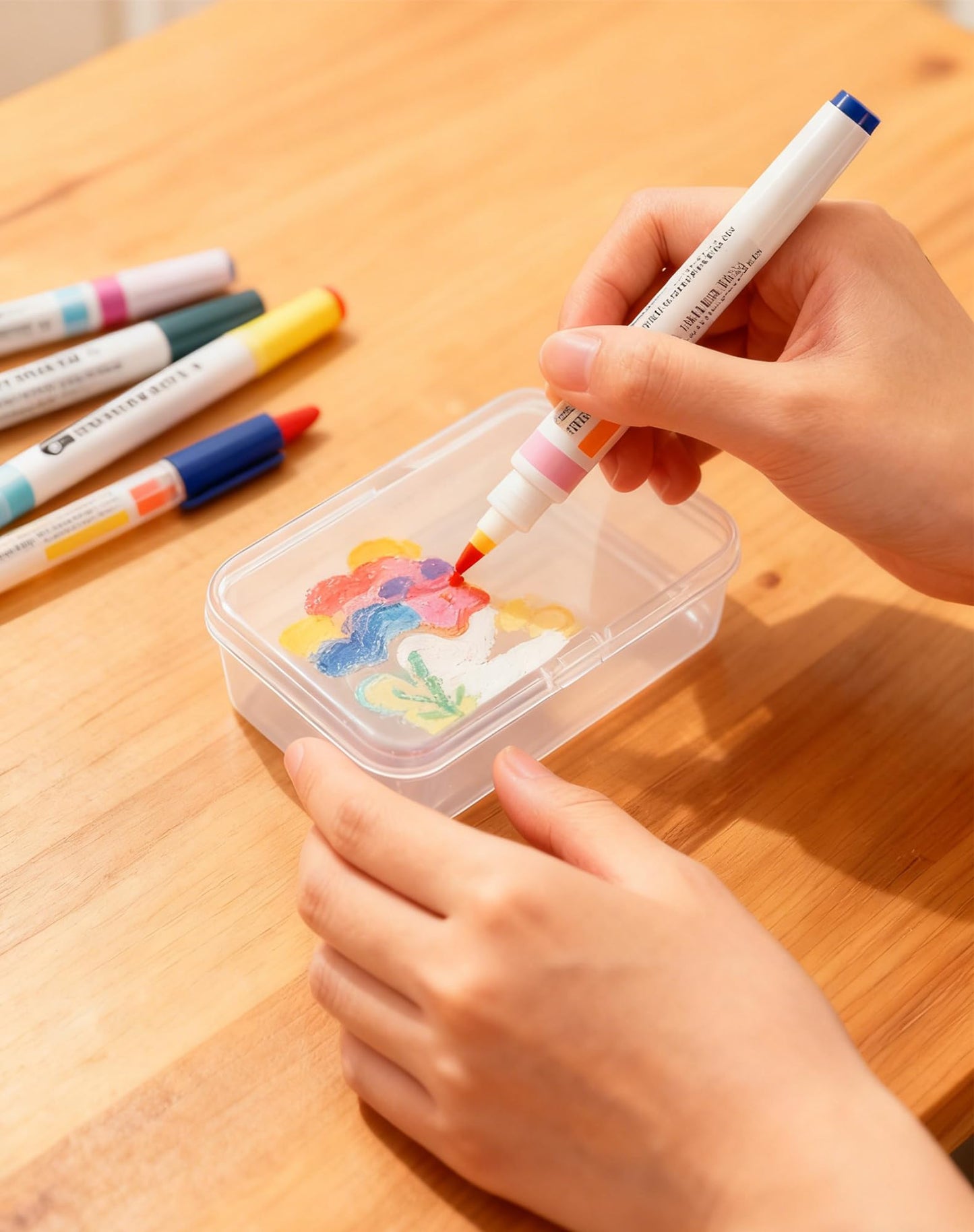 LJY 10 Pack Plastic Storage Boxes with Lids 12.5 x 8.5 x 3.5 cm, Clear