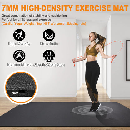 Large Exercise Mat Fitness Mat for Home Gym Thick 183x123x0.7cm innhom Workout Mat for Fitness, Floor Exercises, HIIT, Cardio, gym work, Equipment