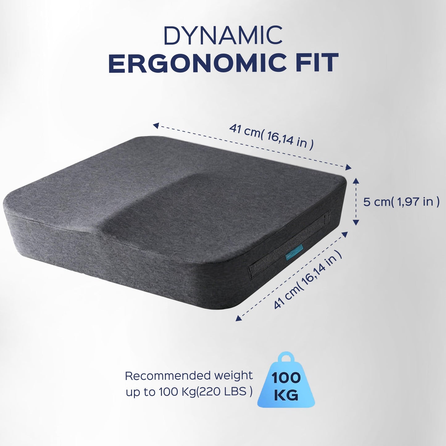 bonmedico Memory Foam Seat Cushion for Office Chair Gery
