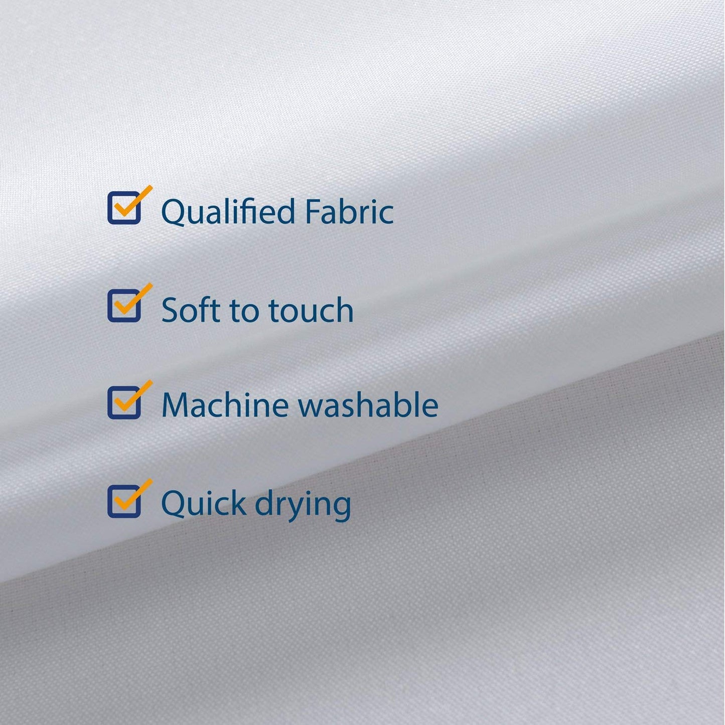 N&Y HOME Extra Long Fabric Shower Curtain, Size 54 x 80 Inch, Hotel Quality, Washable, White Bathroom Curtain with Grommets, 54 x 80 Inches