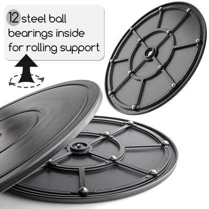 Famgee 12 Inch Heavy Duty Lazy Susan Turntable Rotating Swivel Stand with Steel Ball Bearings for Flat Panel Monitors, Computer, TV, Speakers, Bonsai