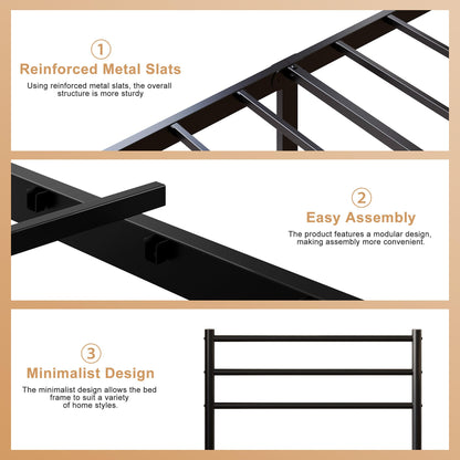 Yicensen Single Bed Frame with Headboard and Footboard
