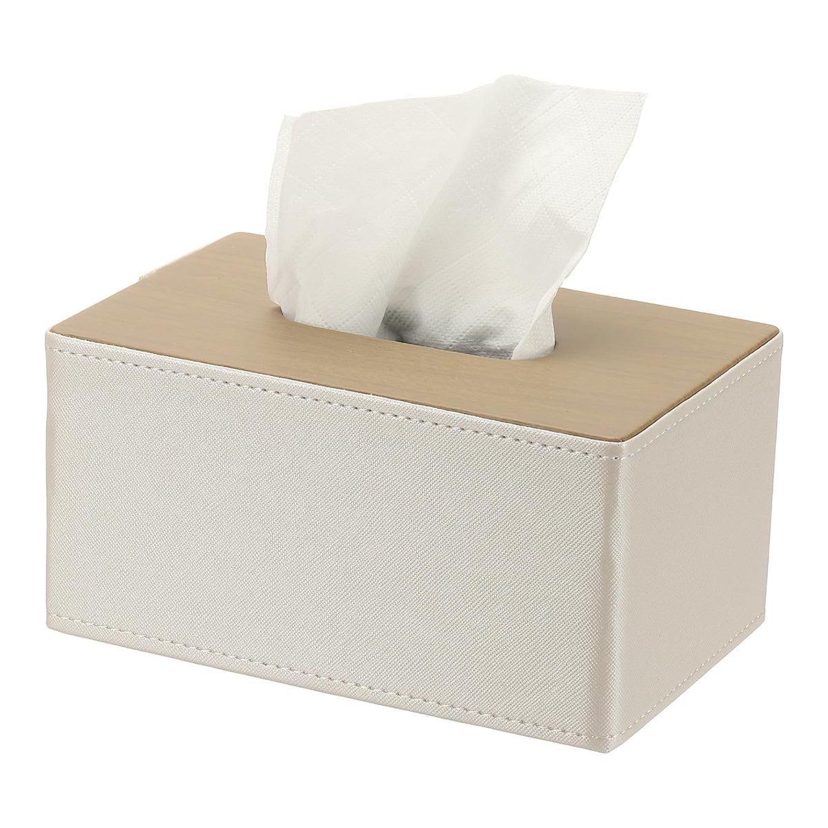 sourcing map Tissue Box Cover, Rectangle Modern Tissue Box Holder with Magnetic Closure for Living Room Bedroom Office Hotel Desk