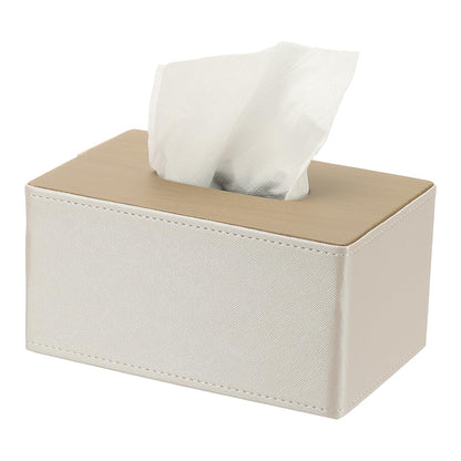 sourcing map Tissue Box Cover, Rectangle Modern Tissue Box Holder with Magnetic Closure for Living Room Bedroom Office Hotel Desk