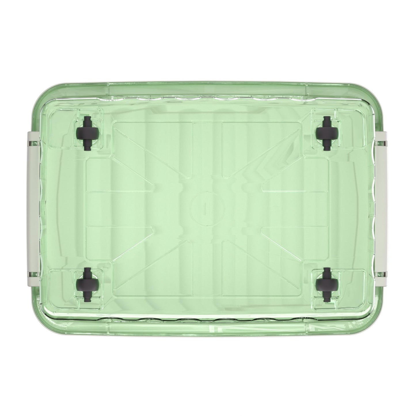 Cetomo 80L*6 Plastic Storage Boxes with Wheels, Lidded Storage Box with Secure Side Latches, PP Nestable and Stackable Clear Organizer for Home