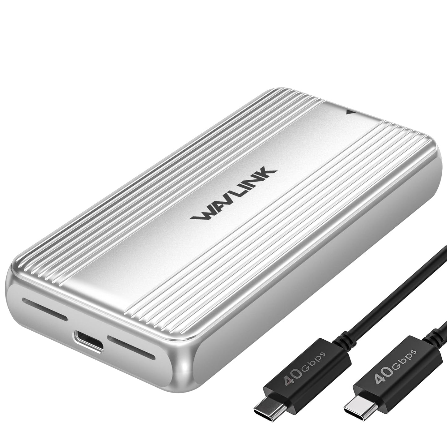 WAVLINK M.2 NVMe SSD Enclosure 40Gbps with Cooling Fan, NVMe Enclosure USB4 compatible with Thunderbolt 4 up to 3848MB/s for Mac mini M4, MacBook Pro