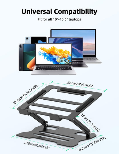 Rupoku Adjustable Laptop Stand, Ergonomic Laptop Riser Heat Vent Computer Stand for Desk