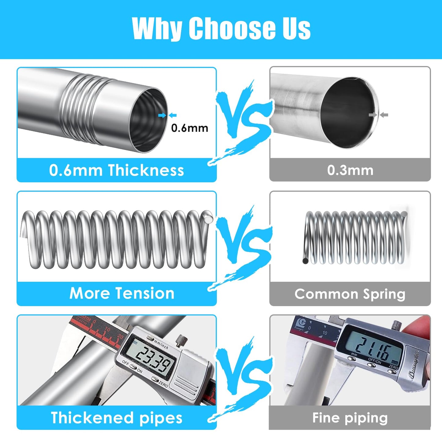 Shower Curtain Rail 70-130cm Extendable Curtain Poles 2pcs, Shower Curtain Pole Silver Tension Rods for Curtains Stainless Steel Tension Rod Shower