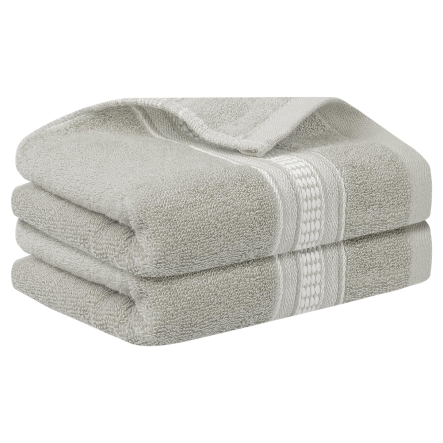 HMETOL 2 Pack Plaid Pattern Comfort and Absorbent Hand Towel Set