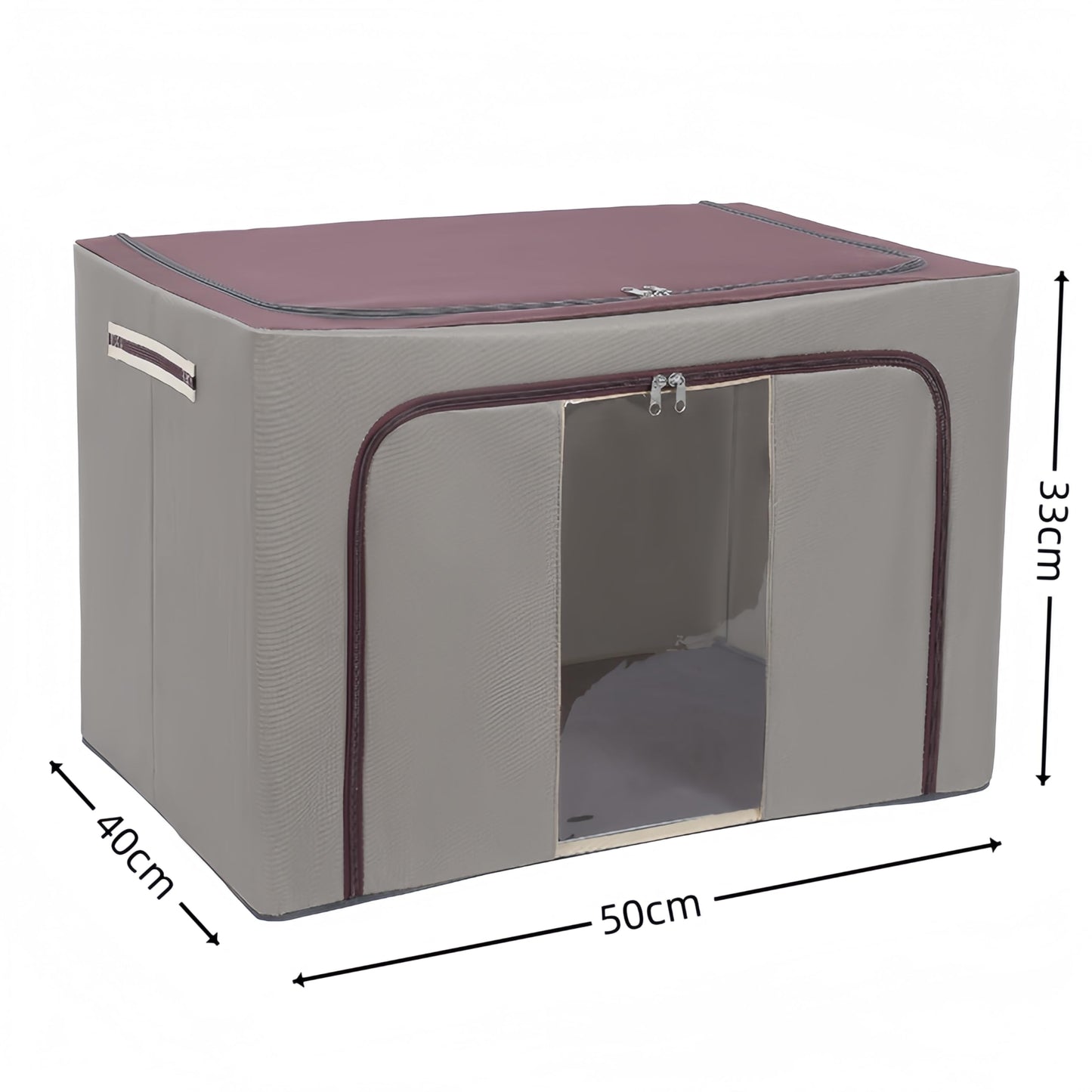 closet organizers and storage，Foldable Oxford cloth steel frame box，transparent window and handle, waterproof, can accommodate large capacity clothes