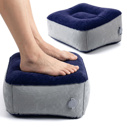 Inflatable Foot Rest for Travel, Inflatable Foot Rest Pillow, Portable Travel Foot Elevator for Aeroplane, Lightweight Foot Stool for Economy Class
