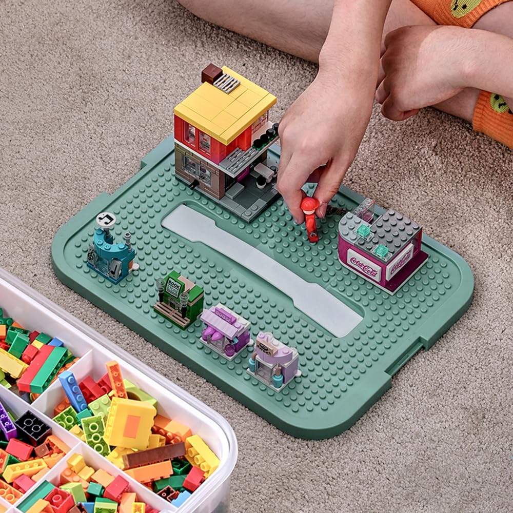 3-Layers Stackable Storage Boxes with Lids,for Lego Container,Toy Box