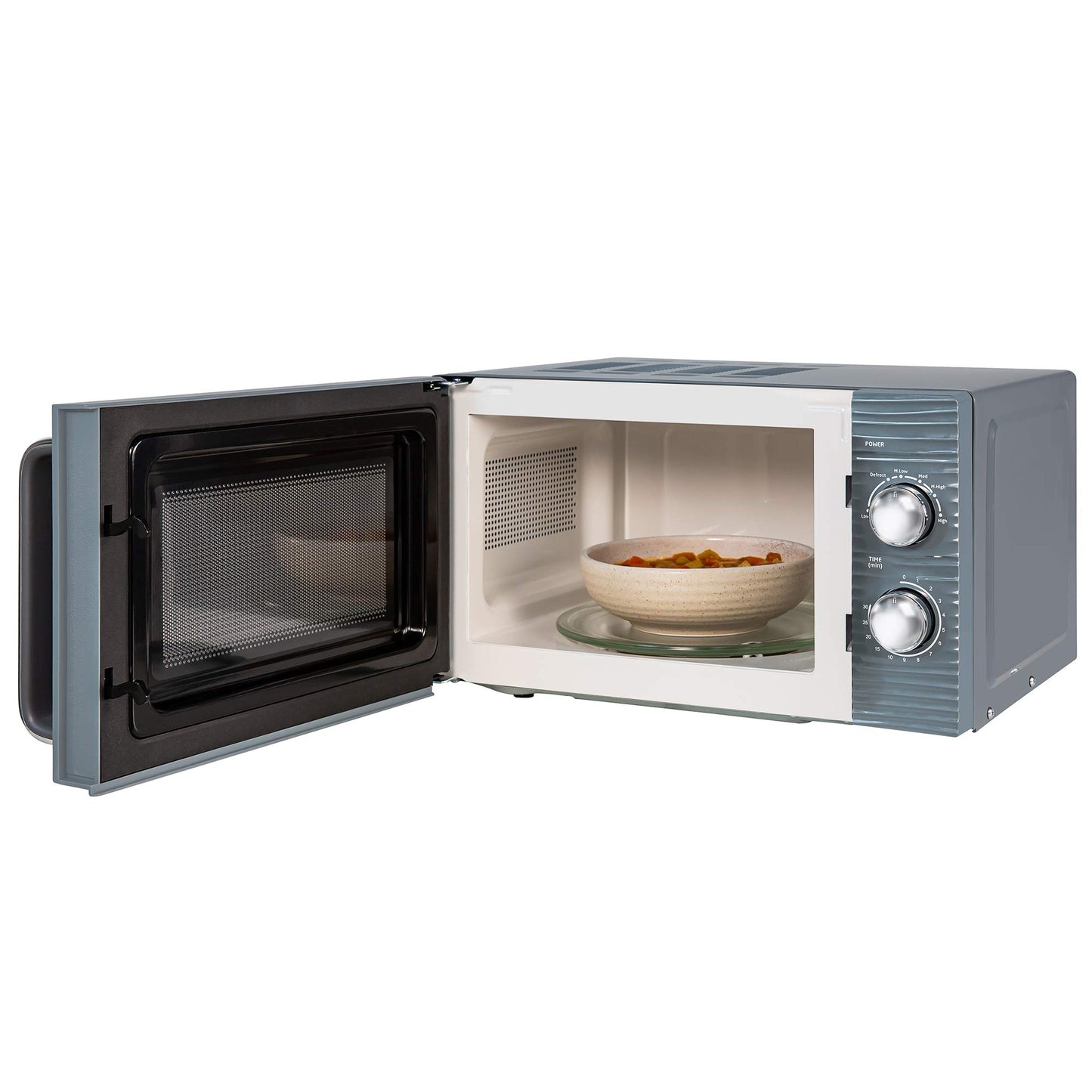 Russell Hobbs RHM1731G Inspire 17L 700w Grey Solo Manual Microwave with 5 Power Levels, Timer, Defrost Setting, Easy Clean