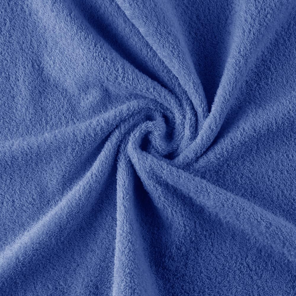 RIZO Top Towel - Set of 1 Shower Towel - Bath Towels - 100% Combed Cotton - 600 g/m2 - Measure 70 x 140 cm - Blue