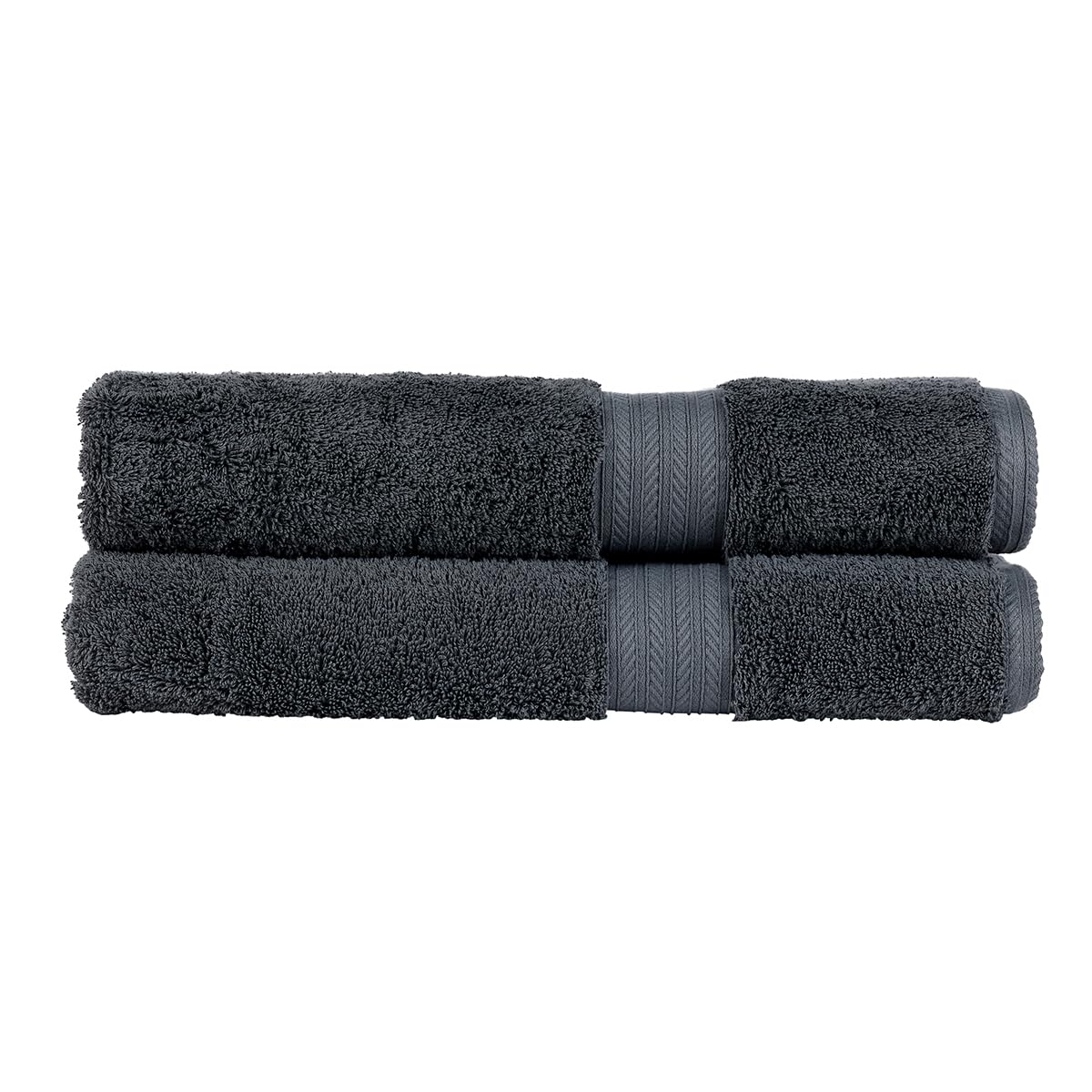 Christy Renaissance 2 Bath Sheets Set | Ash Grey | 100% Egyptian Cotton Pile | Luxuriously Soft and Super Absorbent | 675 GSM