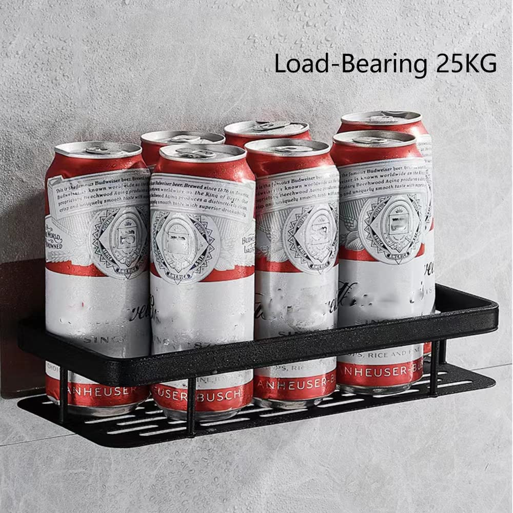 Uwenkjie 3-in-1 Adhesive Shower Caddy: Soap Dish, Storage Basket & Drain Tray. No-Drill Wall Mounted Organizer for Sponge, Razor