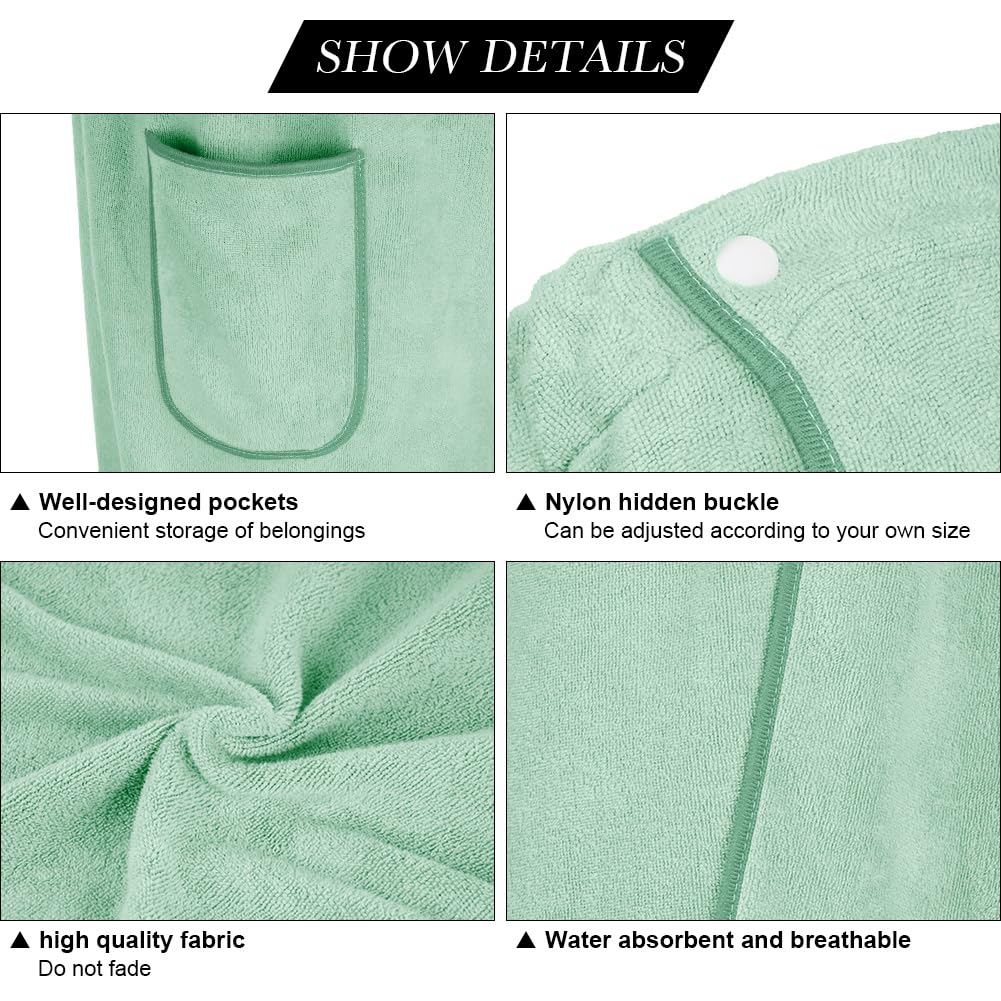Aomig Towel Wrap Robe for Women, Quick Dry Microfibre Womens Body Wrap Towel, Bathrobe Wrap Adjustable Closure