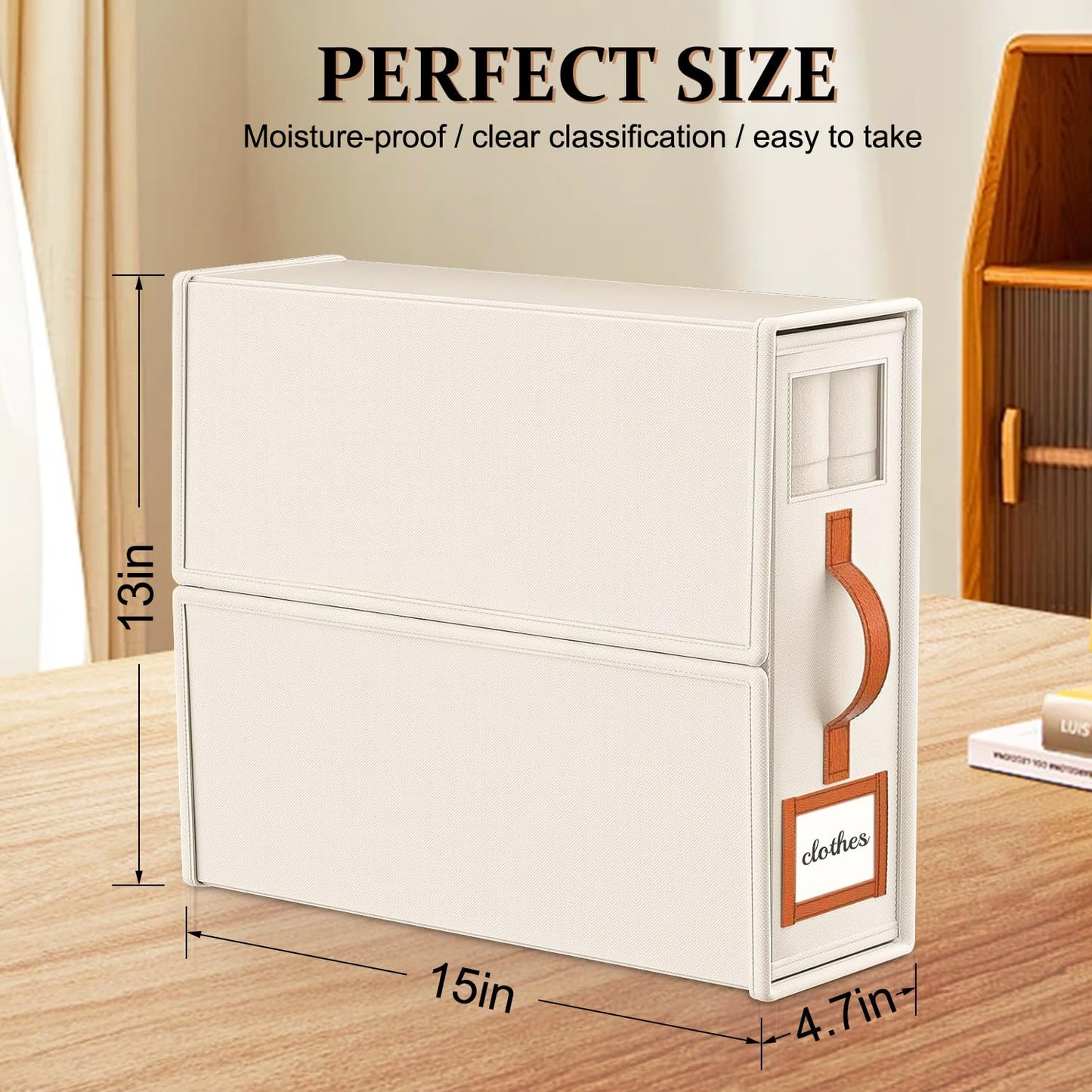 Starhot Bed Sheet Organiser, 6 Pack King Size Linen Storage Box with Handle, Foldable Bedding Storage Organiser with Clear Window & Labels for