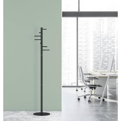Maul Mauulcaurus Coat Stand | Sturdy, Space-Saving Standing Coat Rack | Stable Clothes Stand Ideal for Entrance Areas, Office Spaces or Home | Black