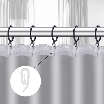 White Plastic Curtain Hooks for Door Window Curtain Header Tape Drapery Hooks 2.8x1.2cm 50PACK