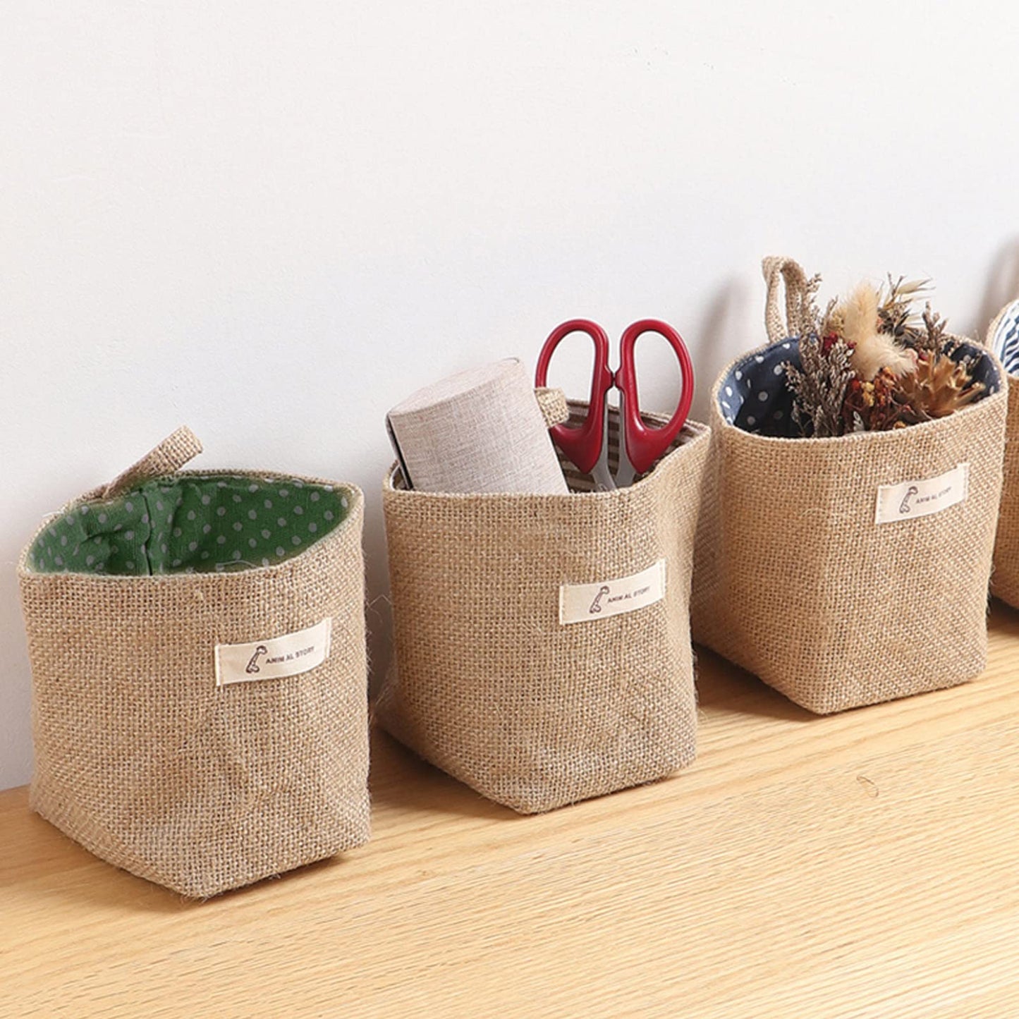 Lifreer 6 Small Hanging Storage Baskets,Hanging Bag Wall Storage Basket