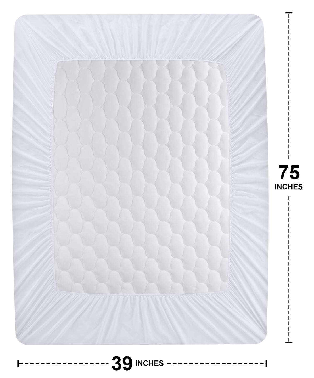 Waterproof Mattress Protector Twin Bed, Quilted Mattress Topper