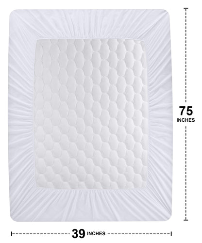 Waterproof Mattress Protector Twin Bed, Quilted Mattress Topper
