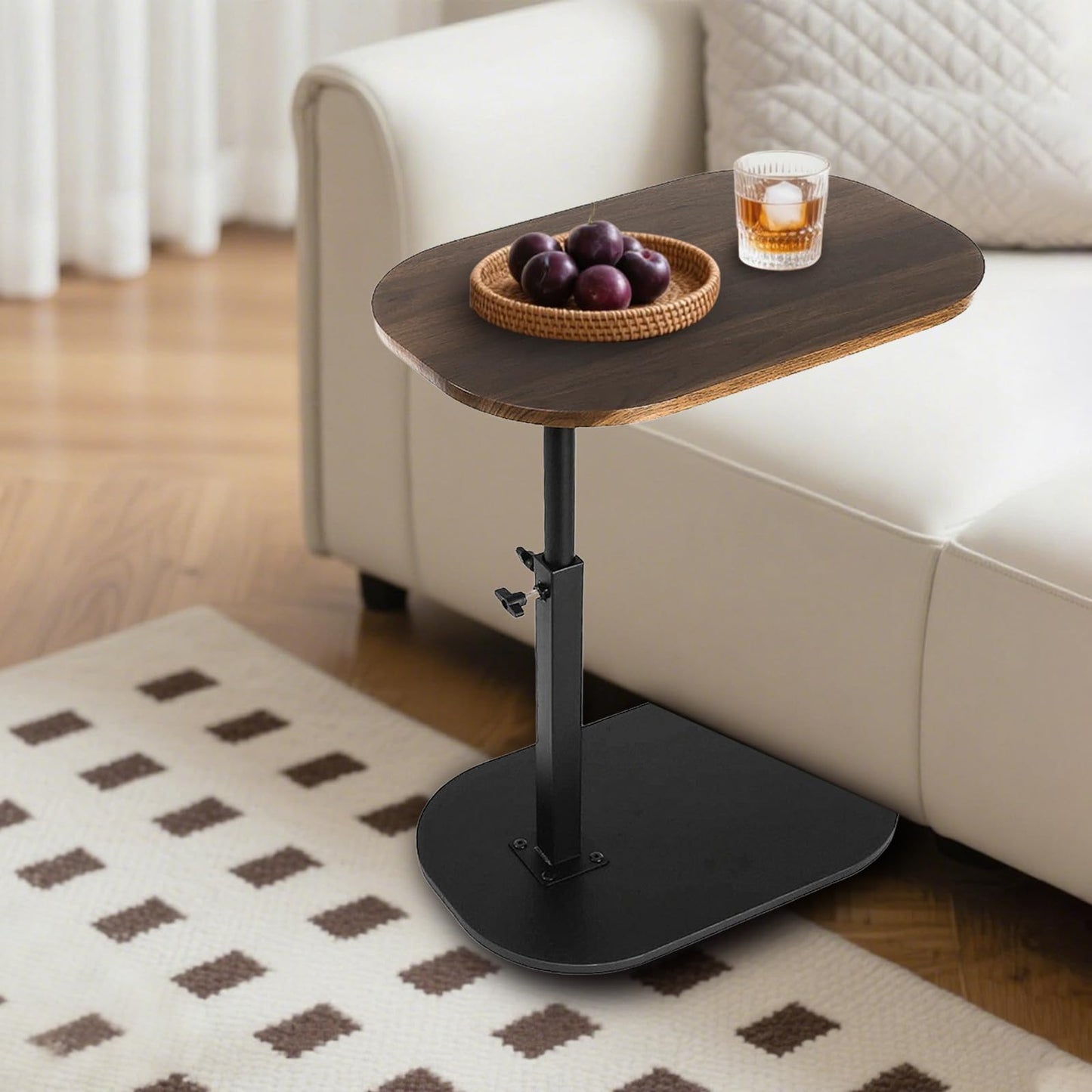 YYW Side Table TV Tray For Couch, Height Adjustable