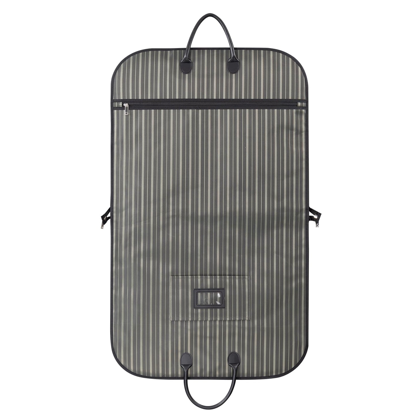 BotaBay Travel Garment Bag, Waterproof Oxford Fabric Suit Carrier with Foldable Design, Top Leather Handles & Trolley Sleeve
