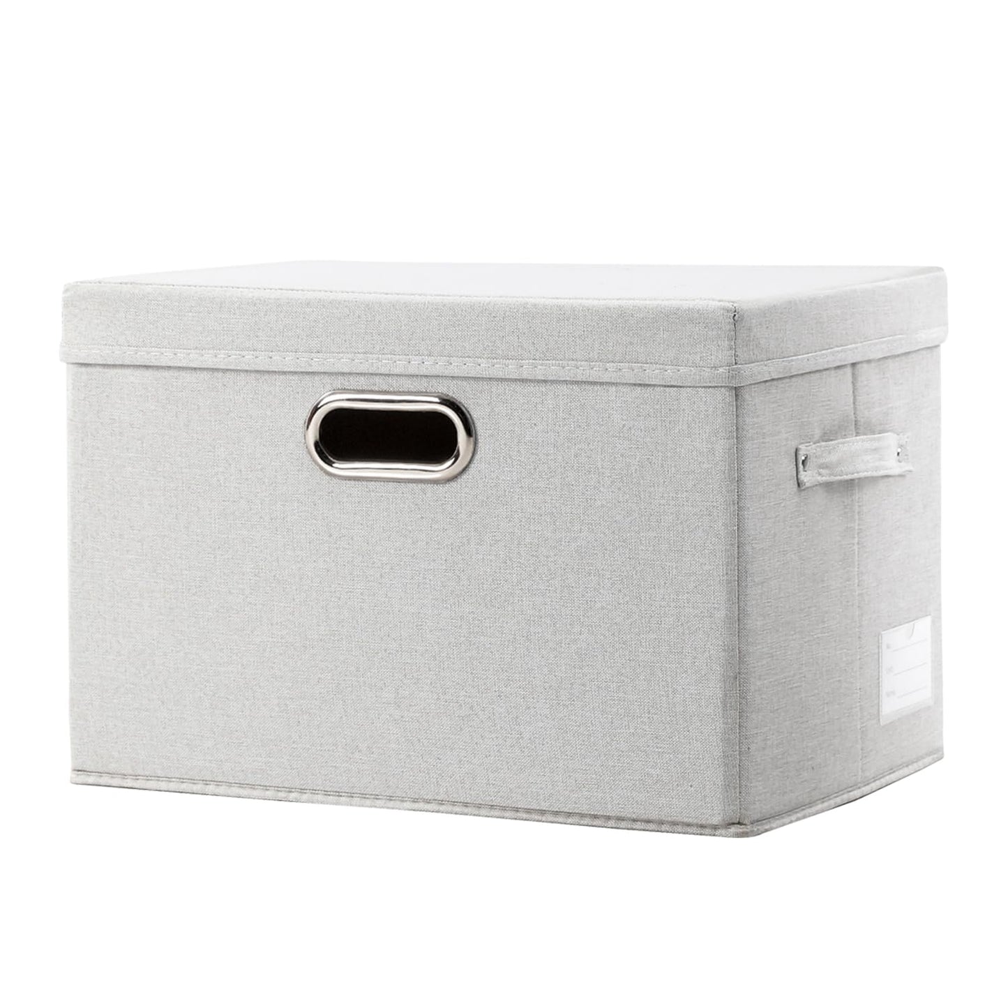 Prandom Storage Boxes with Lids Large,43x30x30cm,Beige[1-Pack]