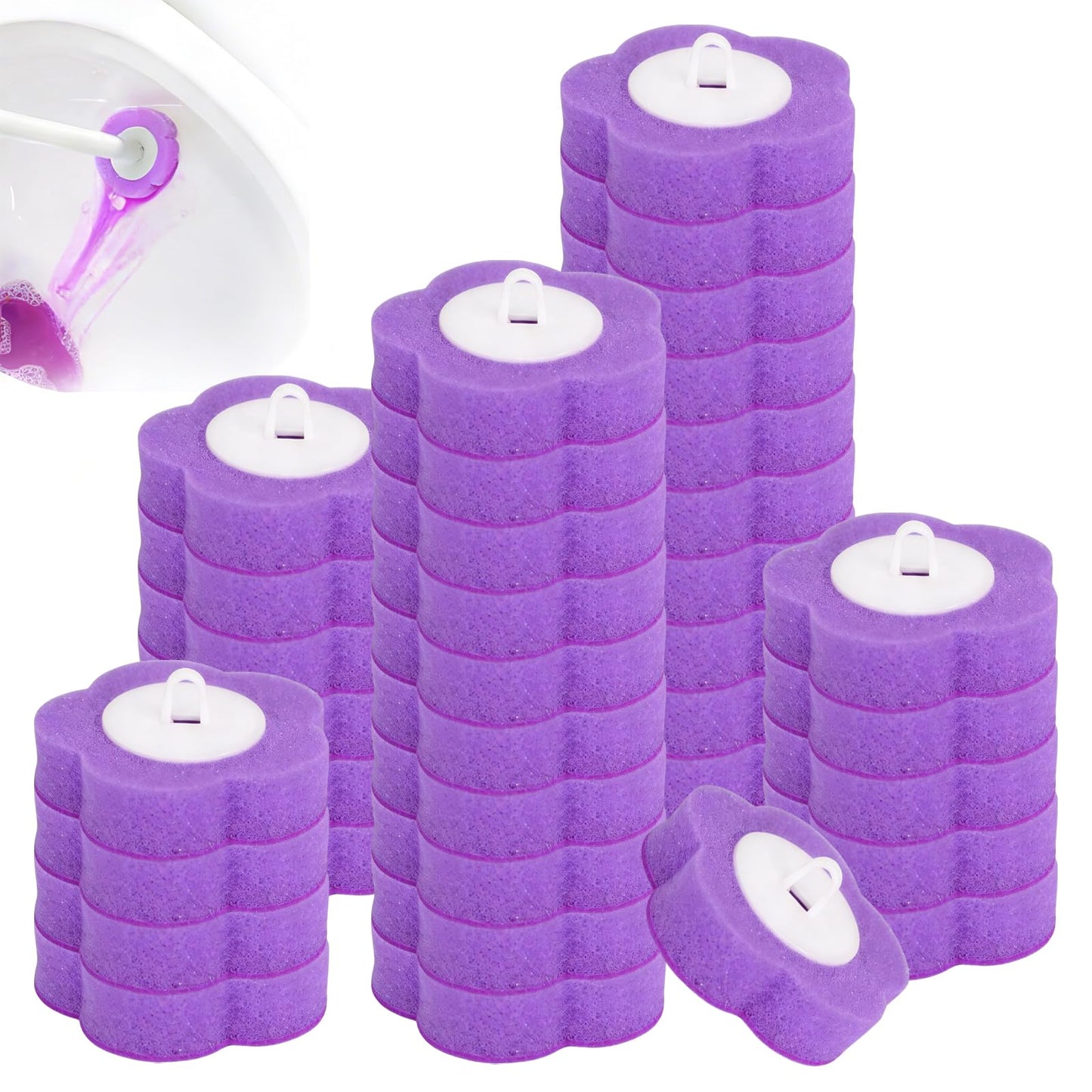36 Pcs Disposable Toilet Brush Replacement Head, Toilet Wand Disposable Refill Heads