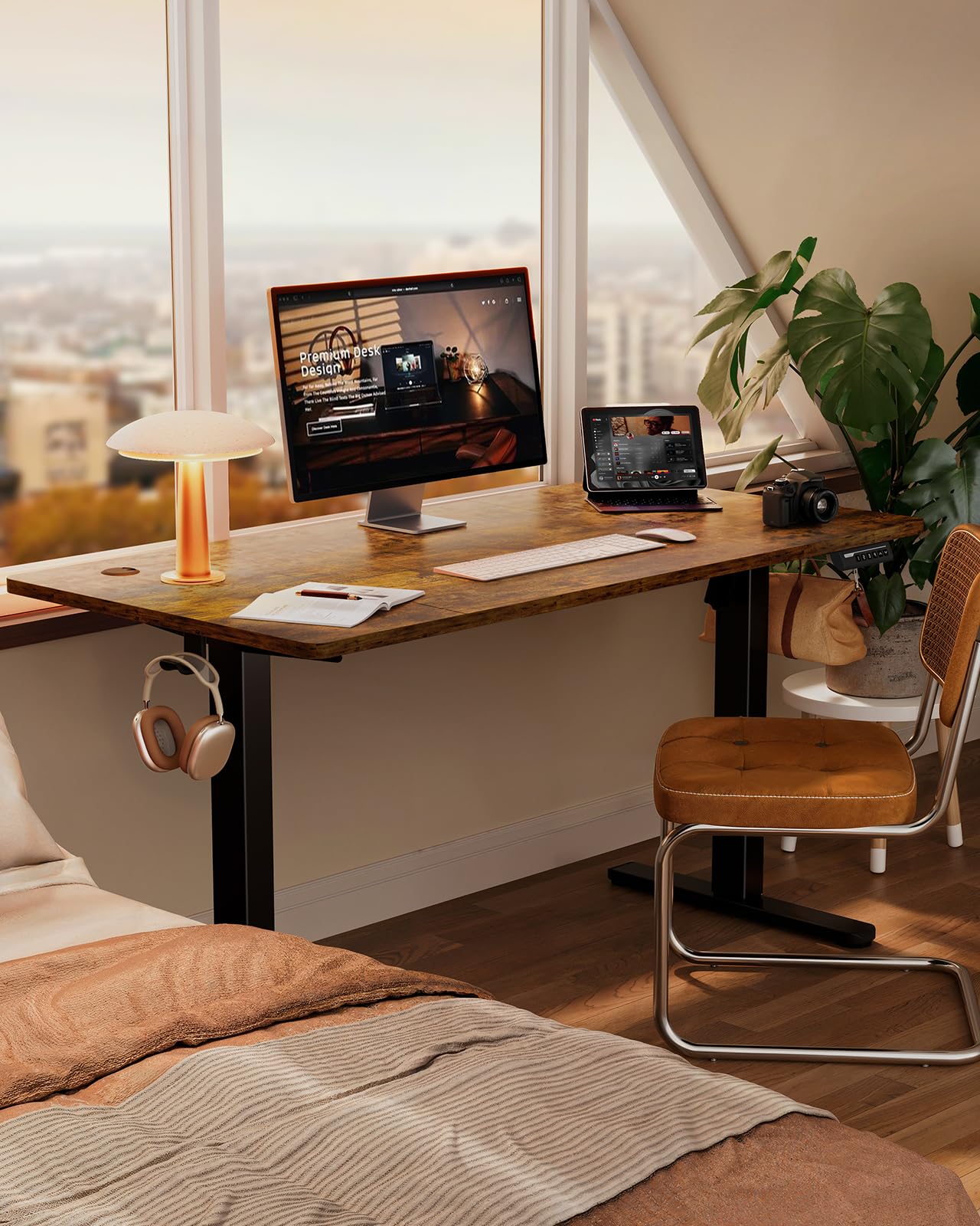 ErGear Electric Standing Desk 120 x 60cm 4 Memory with Splice Board