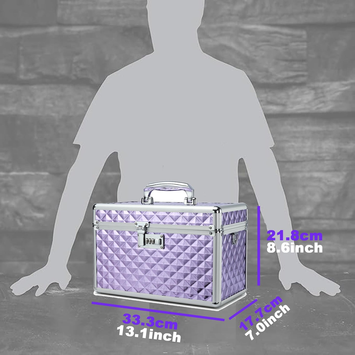 HEWEI WORKS Storage Lock Box with Combination Lock, Lockable Medicine Storage Box, Empty First Aid Box, Security Lockbox