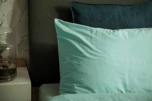lekka EASY-CHANGE & EASY-IRON, ZIP-AROUND Duvet Cover Set for King Size Bed (Duck Egg) (Blue, Green, Teal, Aqua, Mint, Sage, Turquoise)