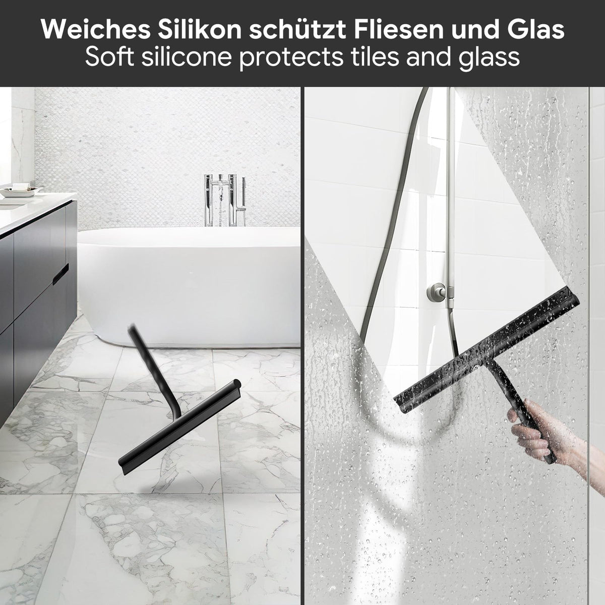 Silicone Shower Squeegee Shower Screen Wiper 13in / 33cm