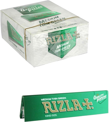 Rizla King Size Green Rolling Paper - Full Box Of 50 Booklets