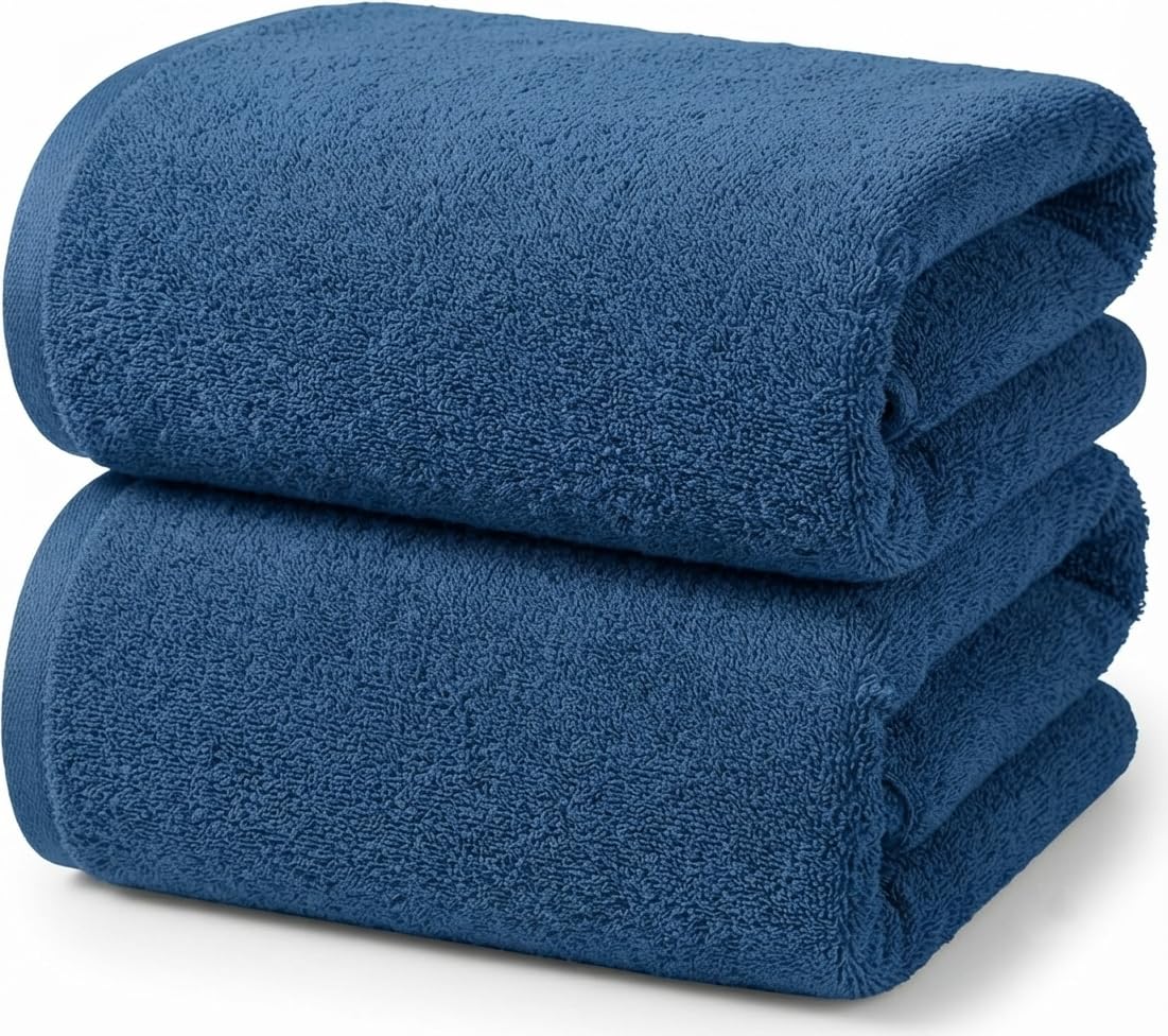 Ruggeri, Set 2 Bath Towels 70x140 cm, Cotton, Blue