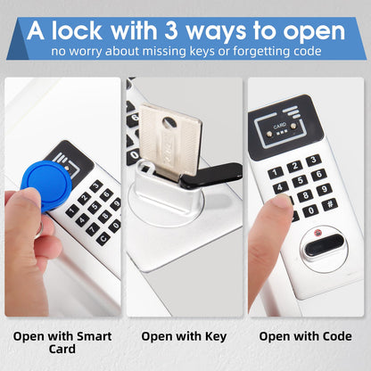 Lockbako 24 Key Cabinet Wall Mounted with Code, Key Lock Box with Combination, Key Safe Box with Key Hooks & Tags & Lables, 21.5 * 6.5 * 33cm