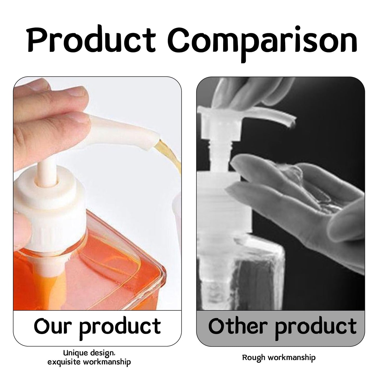 3 Pack 1 Litre Pump Dispenser,Pelican Dispenser Pump,Sauce Sprayer Dispensour,Dispenser Pump with 17cm Tube,Universal Shampoo Pump Dispenser 1000ml