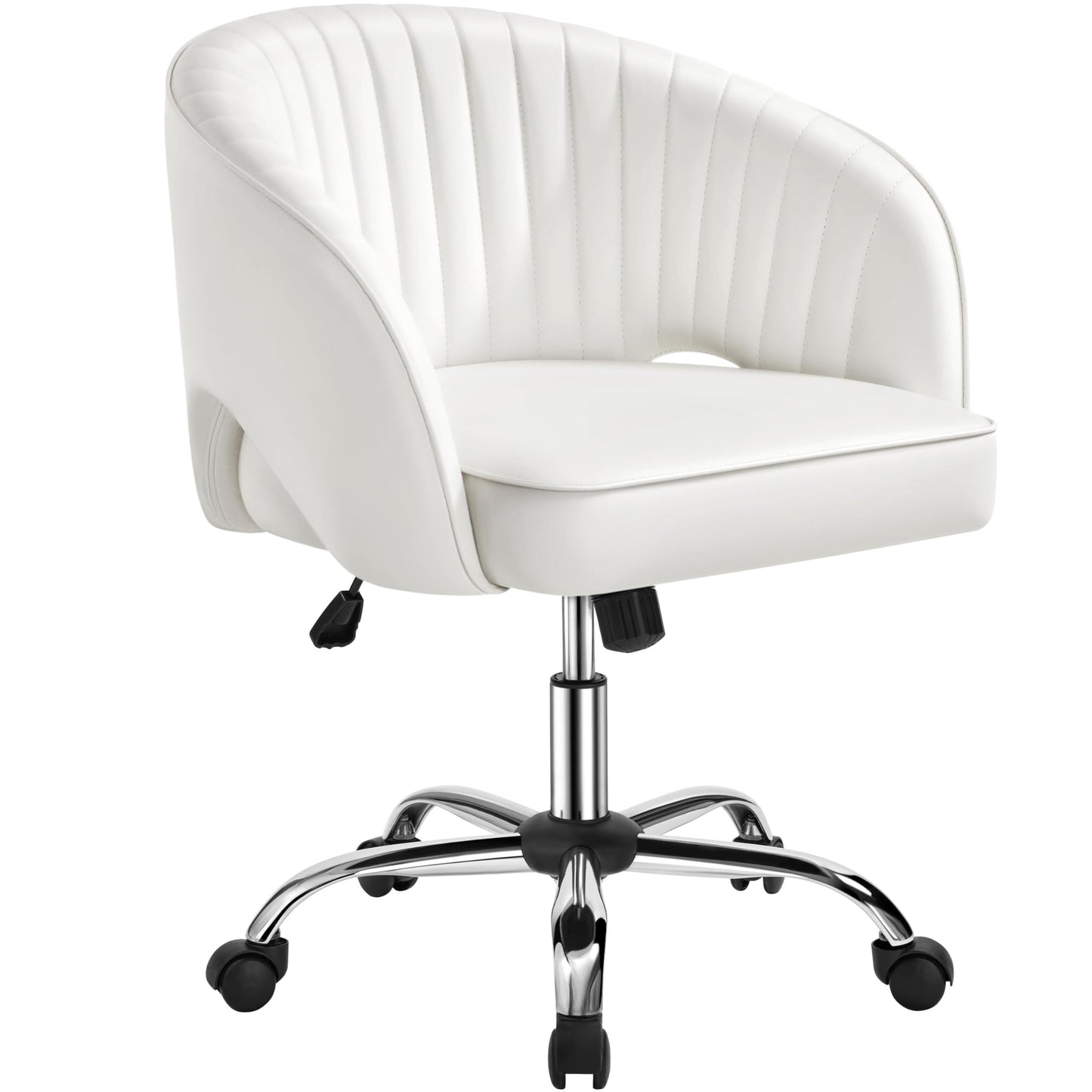Yaheetech Desk Chair, Swivel Makeup Vanity Chair with Tufted Barrel Back