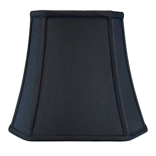 Royal Designs Square Cut Corner Bell Lamp Shade, Black, 5 x 10 x 8.75