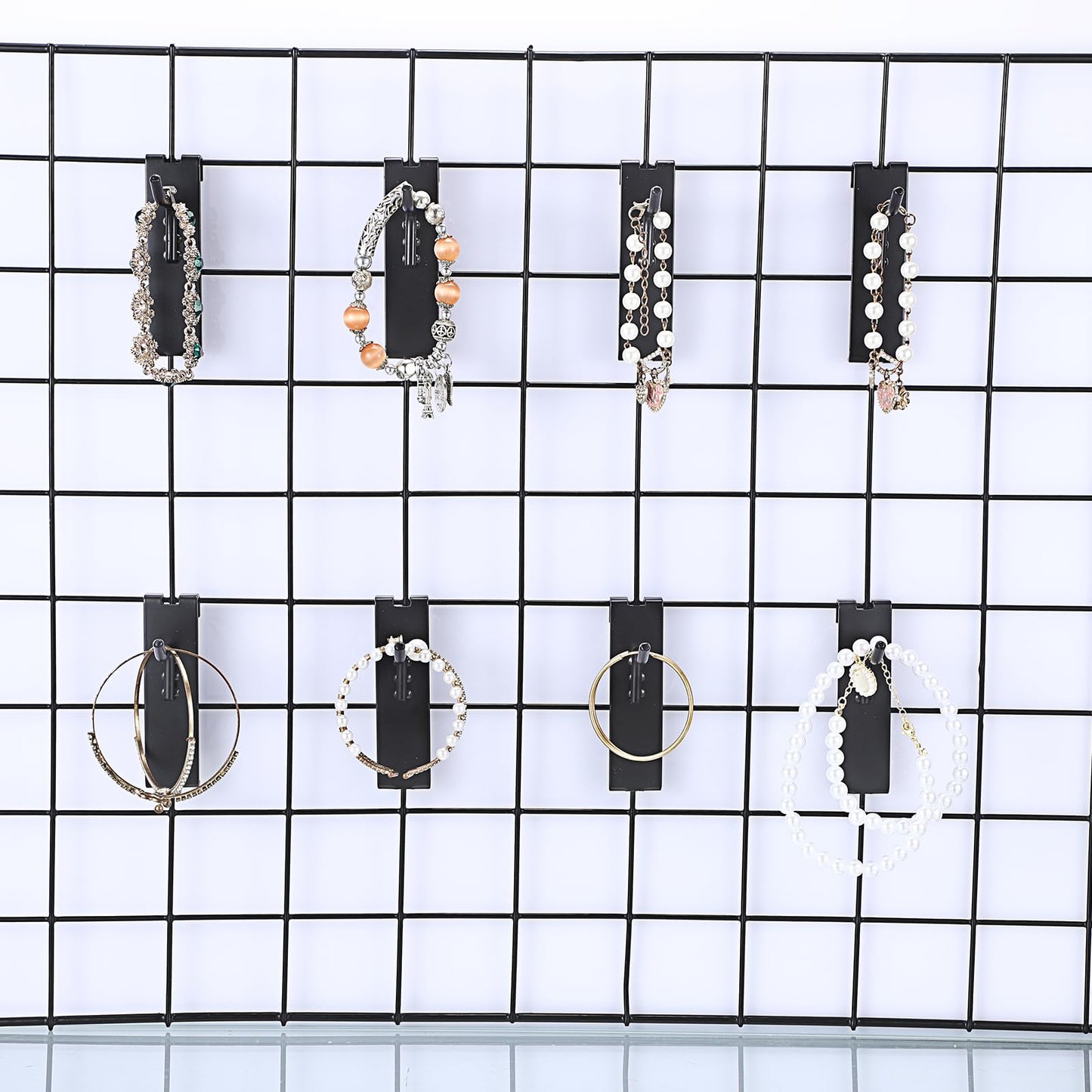 IGNPION 35Pcs Grid Panel Hooks, 5cm Retail Wall Grid Display Hooks for Display Stand Rack, Wire Grid Accessories Hangers for Shop, Garages, Workshops