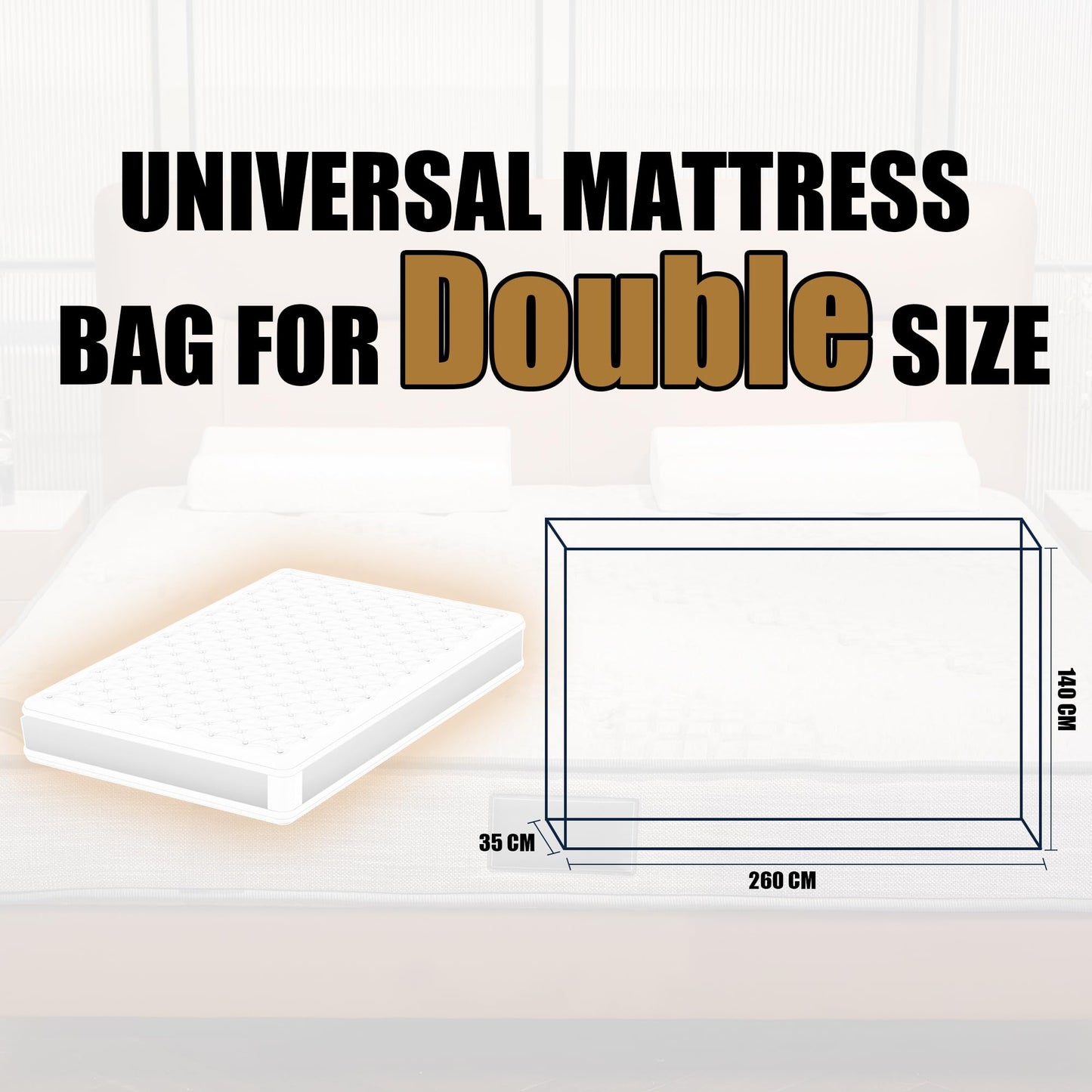 Double Mattress Cover for Moving Mattress Bags for Storage Transport