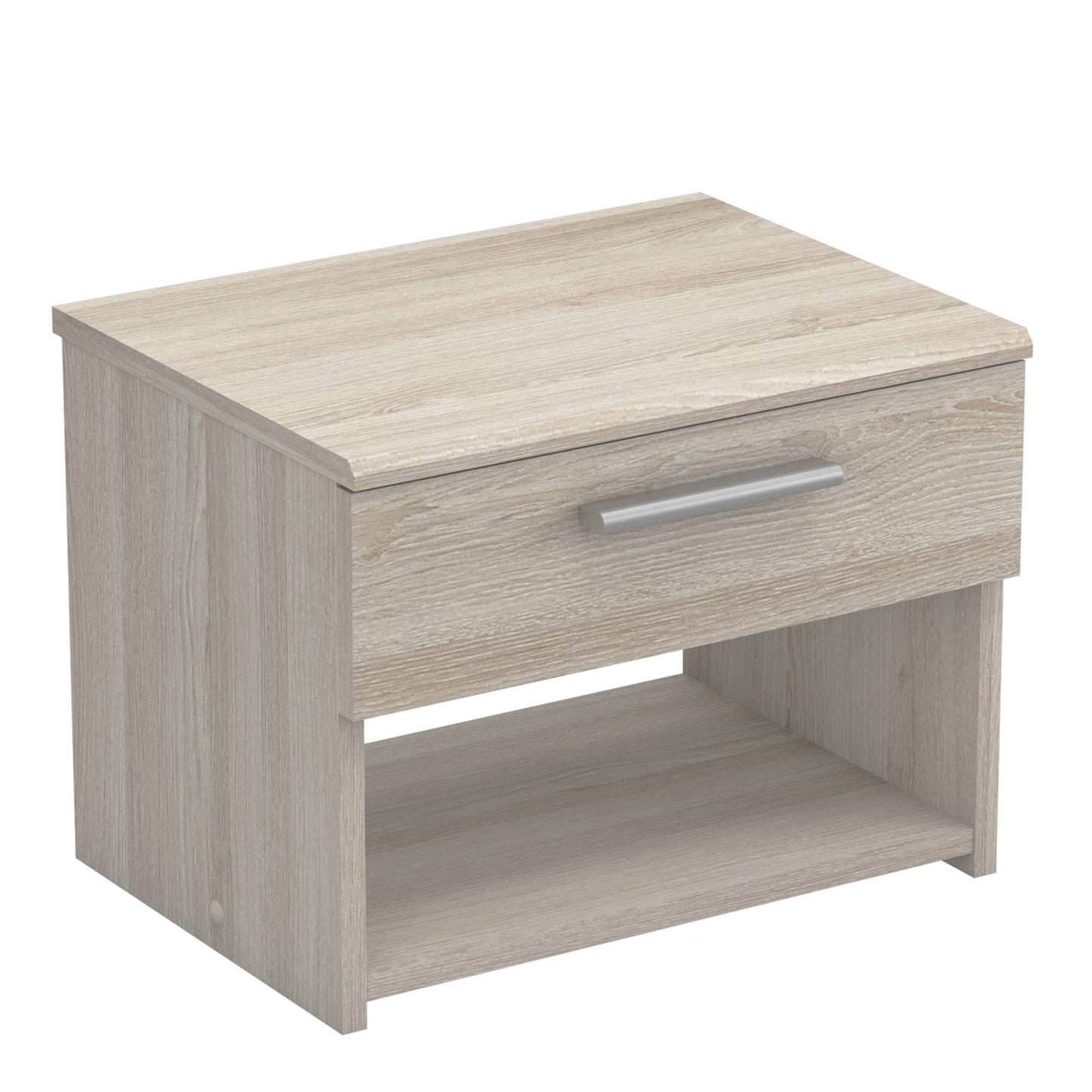 Demeyere - Table de Chevet Style Contemporain - Design Sobre et Épuré - 1 Tiroir Coulissant et 1 Niche - Collection PRICY 2