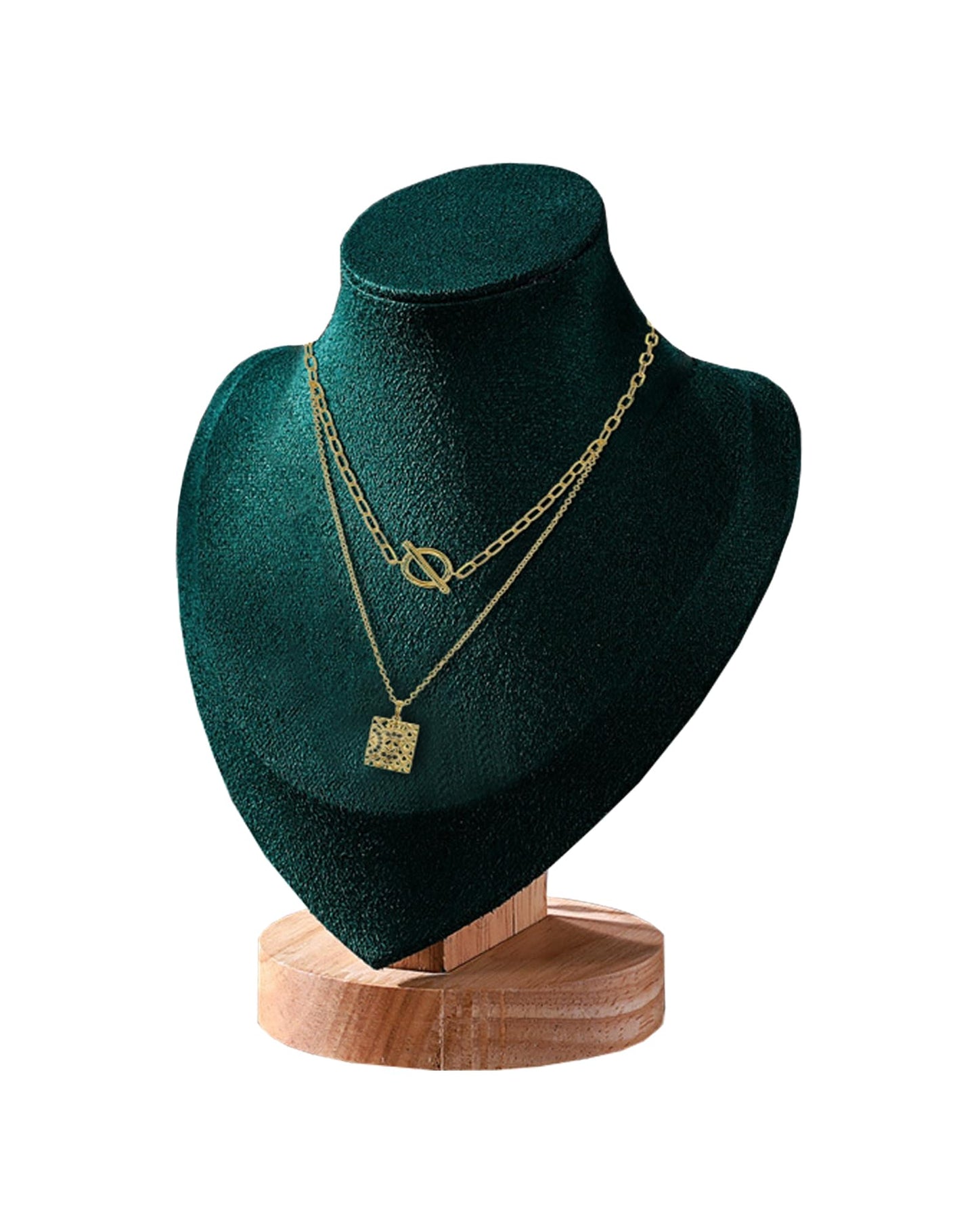 TINGSING Velvet Necklace Display Stand Jewelry Bust Display Stands