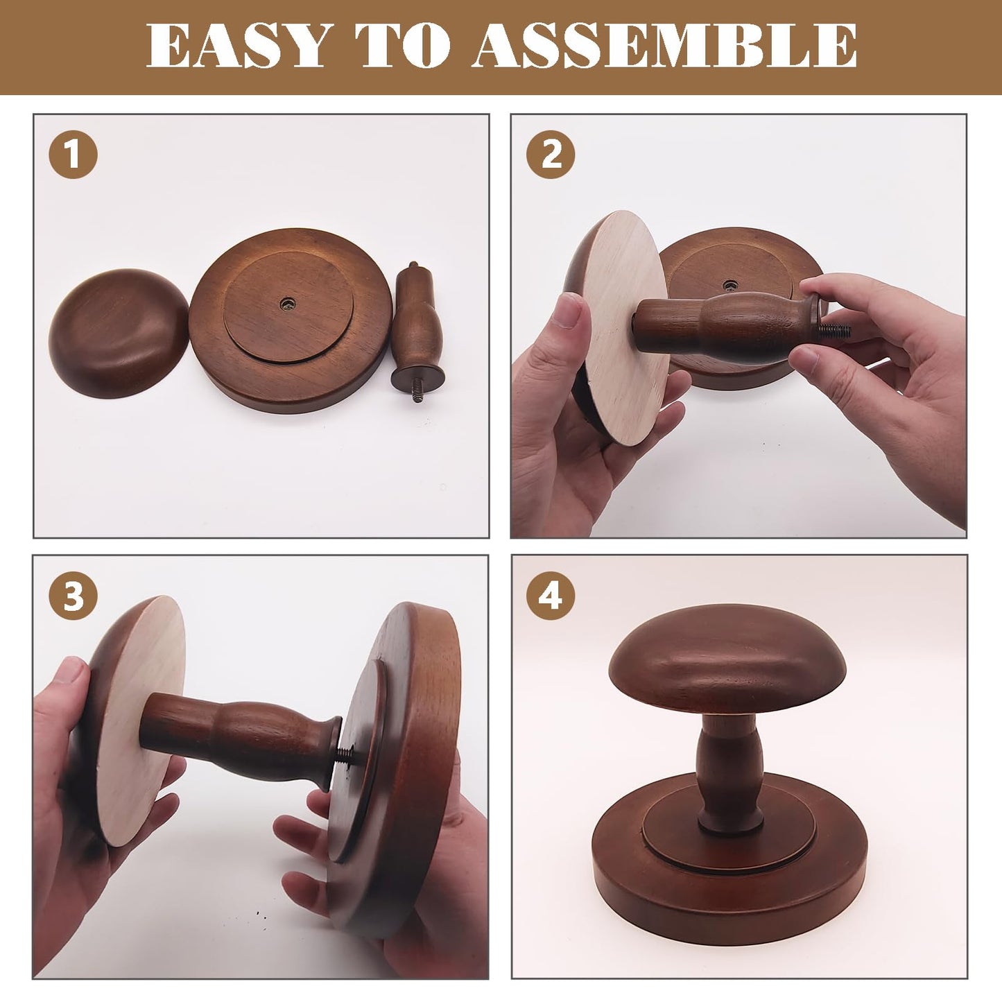 TINGSING Vintage Hat Rack Stand Rustic Brown Hat Display Stand