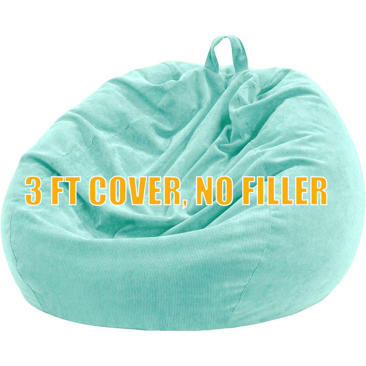 Nobildonna 3 ft Bean Bag Chair Cover No Filler for Adults and Kids 300L Extra Large Stuffed Animal Storage Bean Bag Washable Soft Premium Corduroy