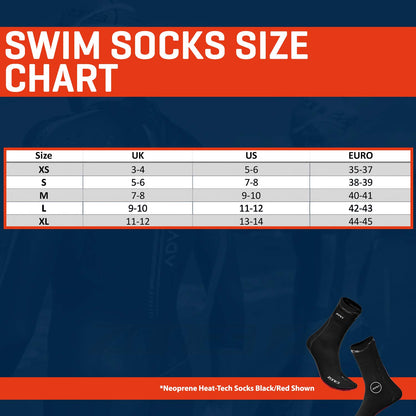ZONE3 Neoprene Heat-Tech Warmth Swim Socks For Men Women Kids/High Stretch Thermal Wetsuit Socks 3.5mm Thick Neoprene For Swimming, Diving, Snorkel
