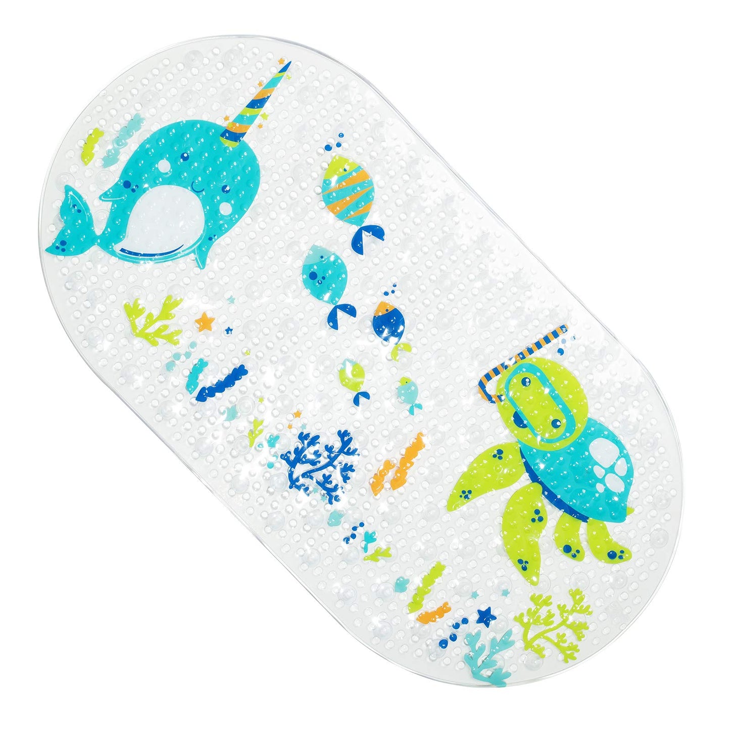 BigTree Kids Bath Mat Non-Slip Anti Mould Shower Mat Anti-Bacterial Colorful Shower Tub Mat Bathroom Bathtub Mat Washable for Babies Children Cute