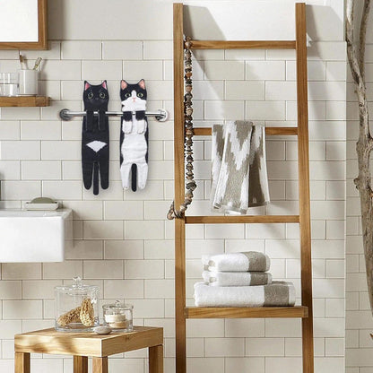 Cokoozoo Funny Cat Hand Towels for Bathroom – Soft, Absorbent, Perfect Cat Gifts for Cat Lovers, Women, Birthday, Mother’s Day